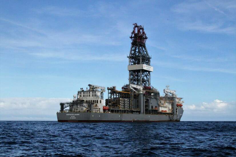 The Transocean Deepwater Asgard offshore drilling rig at sea in January 10, 2018