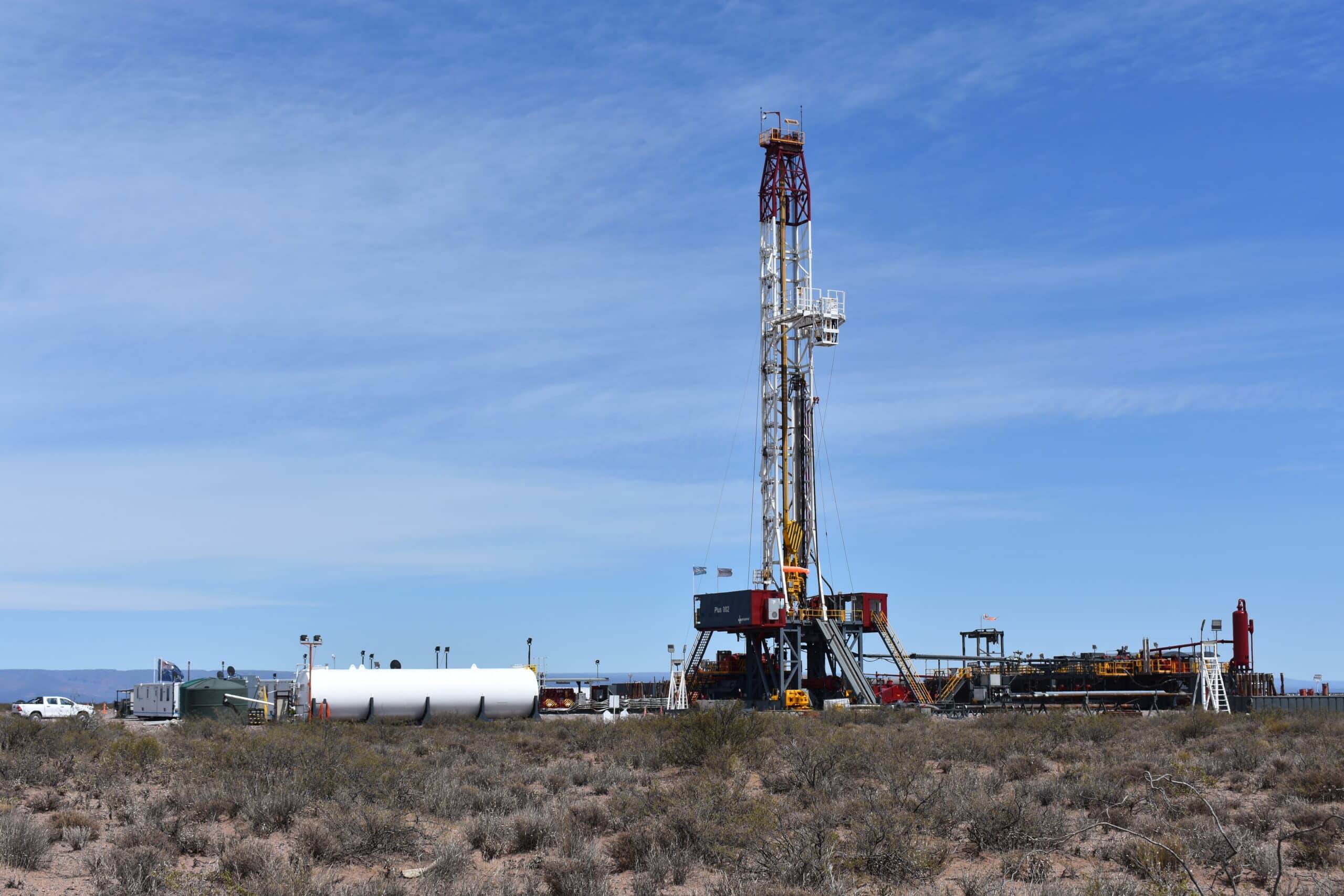 A drilling rig in Argentina's Vaca Muerta Shale