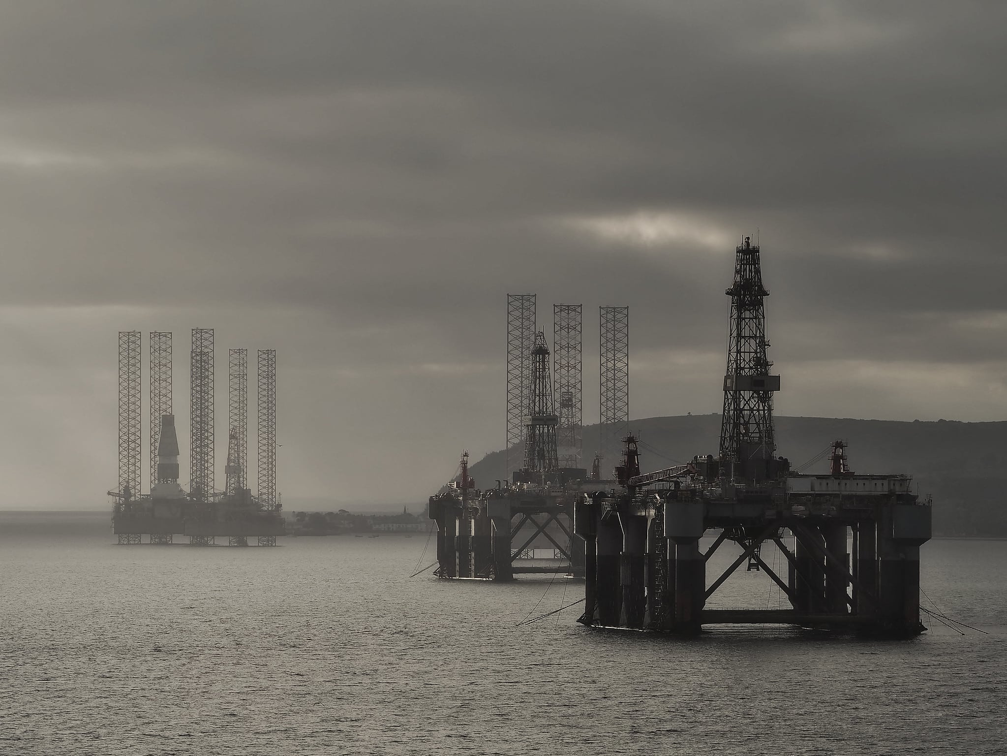 oil rigs in the north sea