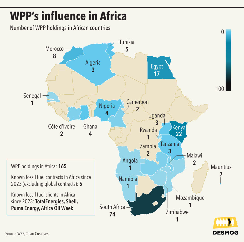 Infographic of WPP's influence in Africa