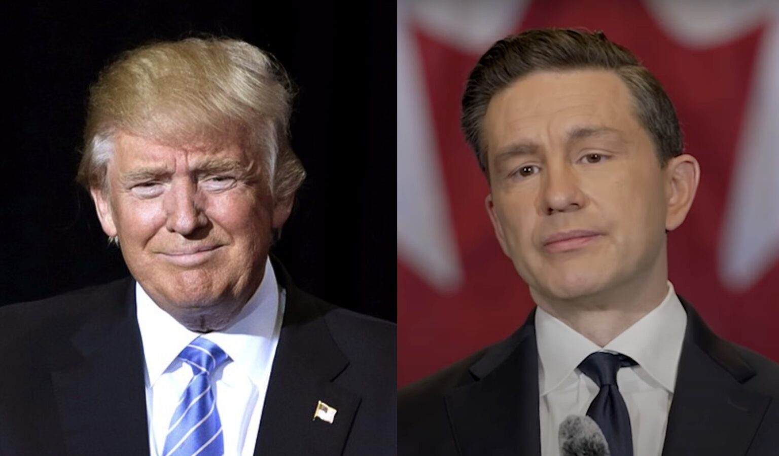 Trump brushed aside Poilievre's comments on Canadian sovereignty: 'I don't care what he says.'