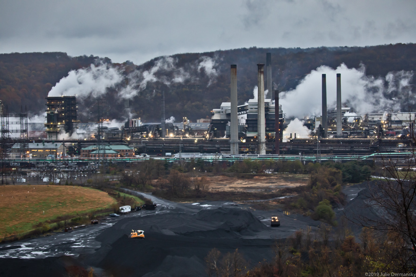 Coke piles at U.S. Steel's Clairton Plant